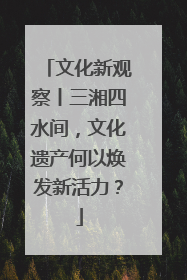 文化新观察丨三湘四水间，文化遗产何以焕发新活力？