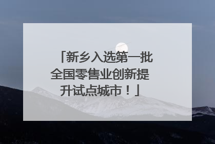 新乡入选第一批全国零售业创新提升试点城市！