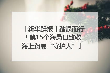 新华鲜报丨踏浪而行！第15个海员日致敬海上贸易“守护人”