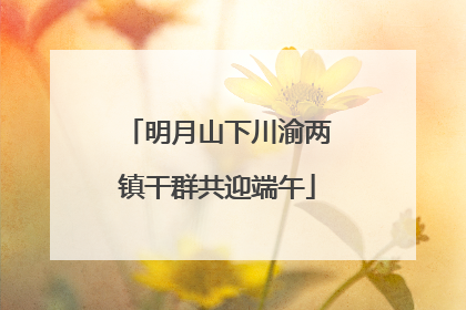 明月山下川渝两镇干群共迎端午