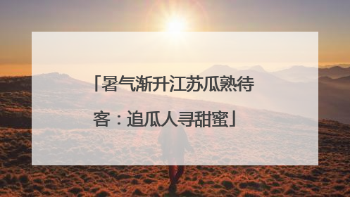 暑气渐升江苏瓜熟待客：追瓜人寻甜蜜
