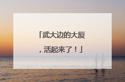 武大边的大厦，活起来了！