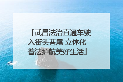 武昌法治直通车驶入街头巷尾 立体化普法护航美好生活