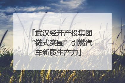 武汉经开产投集团“链式突围”引燃汽车新质生产力