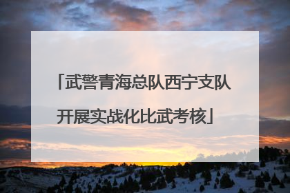 武警青海总队西宁支队开展实战化比武考核