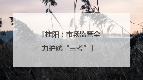 桂阳：市场监管全力护航“三考”