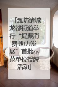潍坊诸城龙都街道举行“提振消费·助力发展”首批示范单位授牌活动