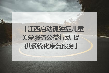 江西启动孤独症儿童关爱服务公益行动 提供系统化康复服务
