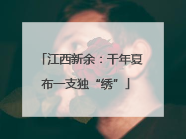 江西新余：千年夏布一支独“绣”