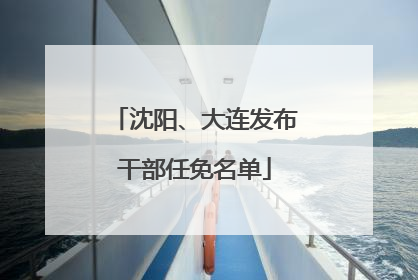 沈阳、大连发布干部任免名单