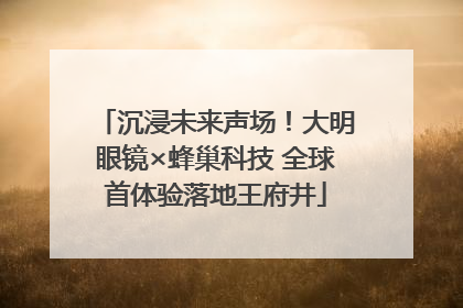 沉浸未来声场！大明眼镜×蜂巢科技 全球首体验落地王府井
