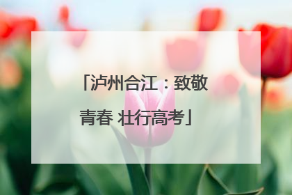 泸州合江：致敬青春 壮行高考