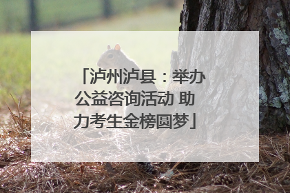 泸州泸县：举办公益咨询活动 助力考生金榜圆梦