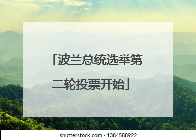 波兰总统选举第二轮投票开始