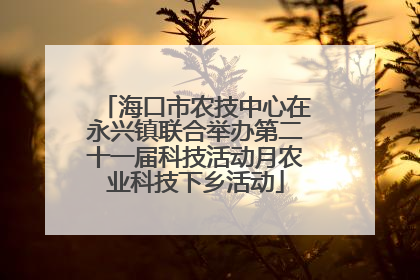 海口市农技中心在永兴镇联合举办第二十一届科技活动月农业科技下乡活动