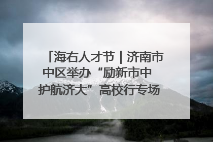 海右人才节｜济南市中区举办“励新市中 护航济大”高校行专场活动暨“青年人才 乐享市中”品牌推介会