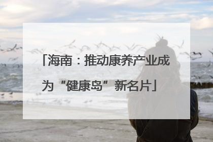 海南：推动康养产业成为“健康岛”新名片