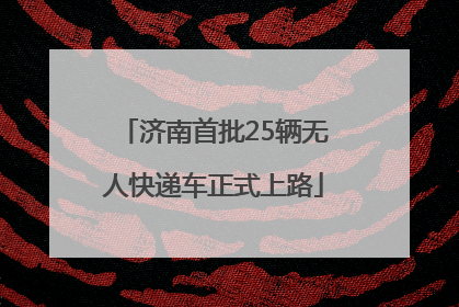 济南首批25辆无人快递车正式上路