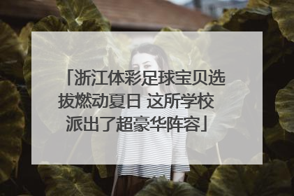 浙江体彩足球宝贝选拔燃动夏日 这所学校派出了超豪华阵容