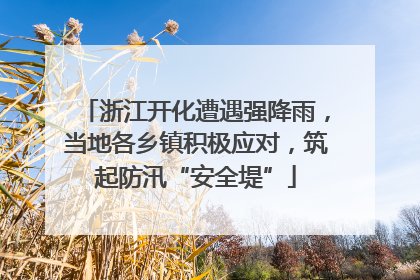浙江开化遭遇强降雨，当地各乡镇积极应对，筑起防汛“安全堤”