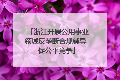 浙江开展公用事业领域反垄断合规辅导 促公平竞争