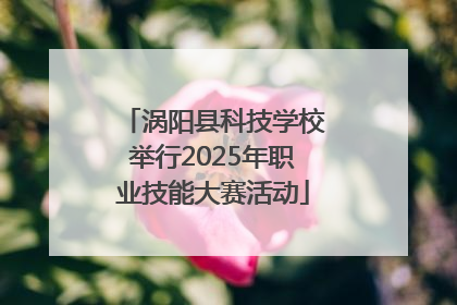 涡阳县科技学校举行2025年职业技能大赛活动
