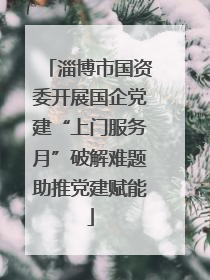 淄博市国资委开展国企党建“上门服务月”破解难题助推党建赋能