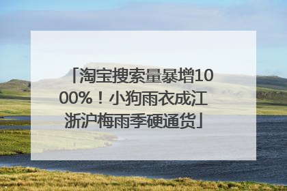 淘宝搜索量暴增1000%！小狗雨衣成江浙沪梅雨季硬通货
