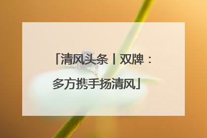 清风头条丨双牌：多方携手扬清风