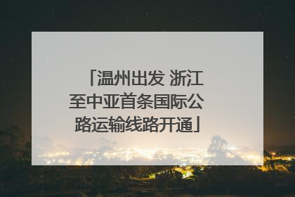 温州出发 浙江至中亚首条国际公路运输线路开通
