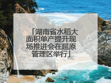 湖南省水稻大面积单产提升现场推进会在屈原管理区举行