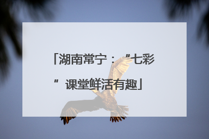 湖南常宁：“七彩”课堂鲜活有趣