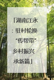 湖南江永：驻村轮换“传帮带” 乡村振兴承新篇