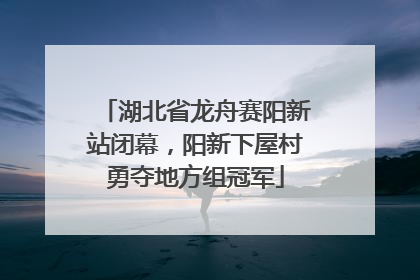 湖北省龙舟赛阳新站闭幕，阳新下屋村勇夺地方组冠军