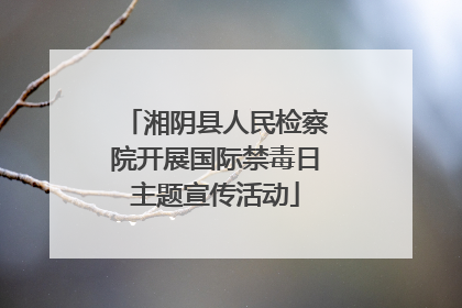 湘阴县人民检察院开展国际禁毒日主题宣传活动