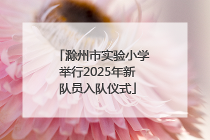 滁州市实验小学举行2025年新队员入队仪式