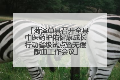 菏泽单县召开全县中医药护佑健康成长行动省级试点暨无偿献血工作会议