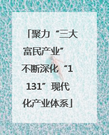 聚力“三大富民产业” 不断深化“1131”现代化产业体系