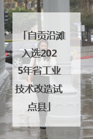 自贡沿滩入选2025年省工业技术改造试点县