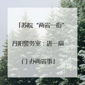 苏皖“两省一街”丹阳警务室：进一扇门 办两省事