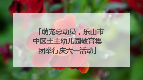 萌宠总动员，乐山市中区土主幼儿园教育集团举行庆六一活动