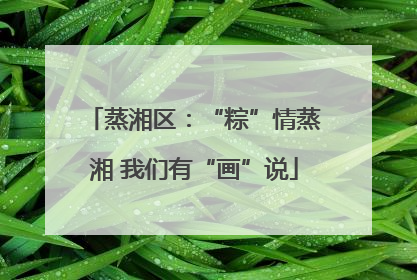蒸湘区：“粽”情蒸湘 我们有“画”说
