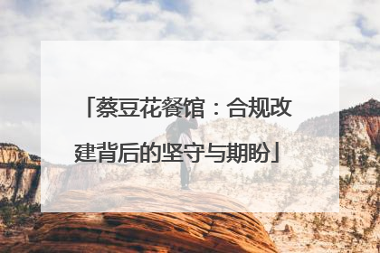 蔡豆花餐馆：合规改建背后的坚守与期盼