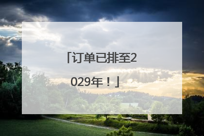 订单已排至2029年！