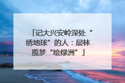 记大兴安岭深处“绣地球”的人：层林揽梦“绘绿洲”