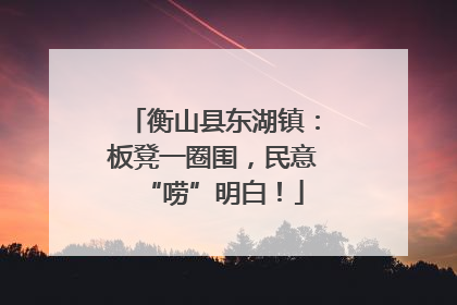 衡山县东湖镇：板凳一圈围，民意“唠”明白！