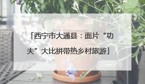 西宁市大通县：面片“功夫”大比拼带热乡村旅游