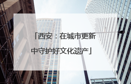 西安：在城市更新中守护好文化遗产