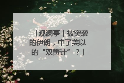 观澜亭｜被突袭的伊朗，中了美以的“双簧计”？