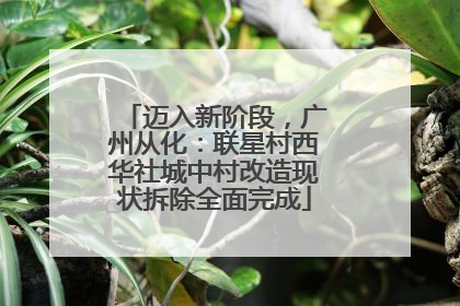 迈入新阶段，广州从化：联星村西华社城中村改造现状拆除全面完成